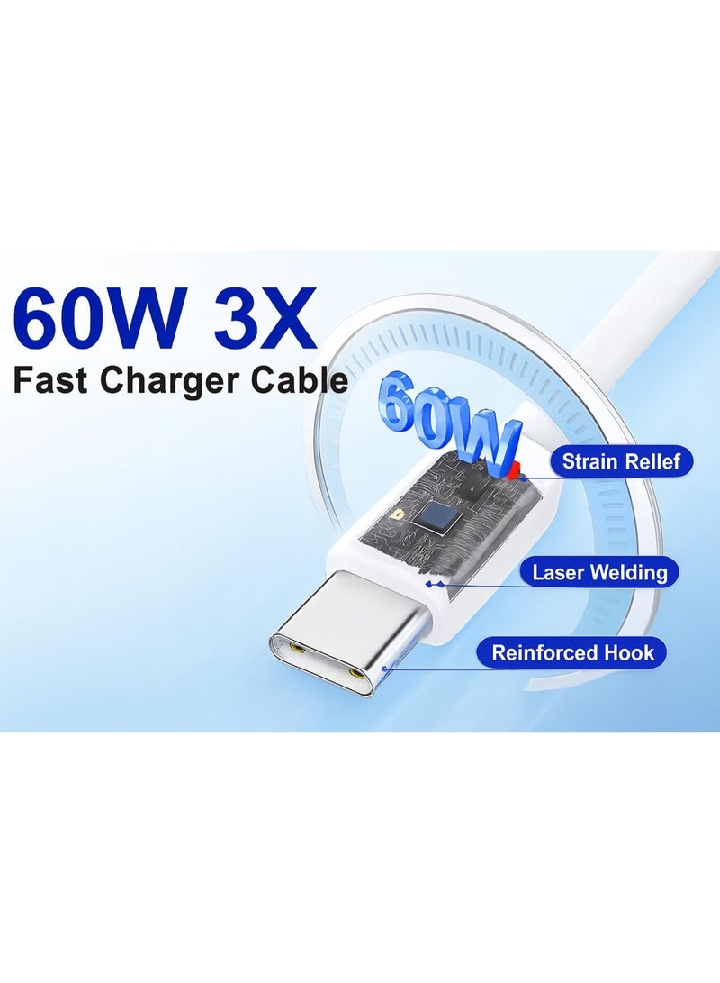 60W PD Fast USB-C Type-C Charging Cable – Durable 1m Type-C Cable – Compatible with iPhones and Type-C devices (iPhone 15/16/17), Huawei, Xiaomi, iPad - Image 4